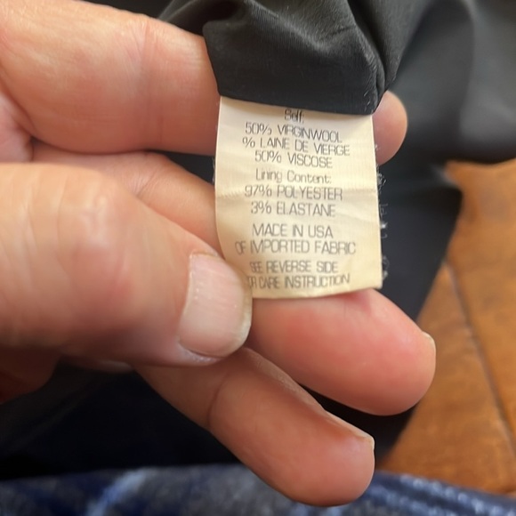 Theory Black Balbina Drapey Wool Blend Dress Career Short Sleeve - Picture 10 of 10